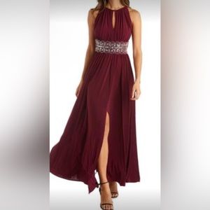 R.&M. Richards beaded keyhole dress